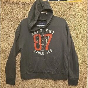 Aeropostale Sweatshirt Women XLarge Gray Hoodie Pullover 1987 Vintage